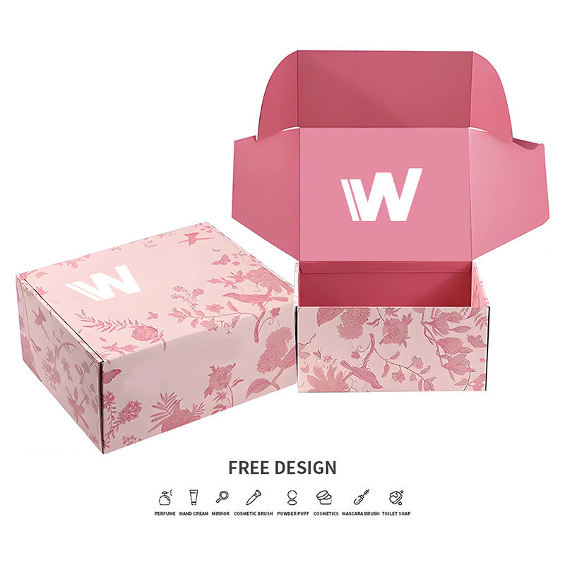 ফুল এবং গাছপালা ঢেউতোলা অঙ্গরাগ প্যাকেজিং বাক্স